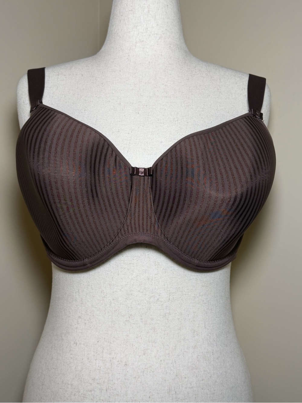 Freya Idol Balcony T-Shirt Bra 32H UK 32K US Brown Molded Underwire Bra